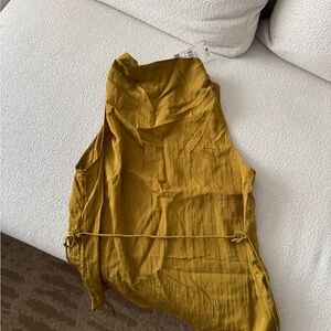 Mango Mustard Sleeveless Blouse